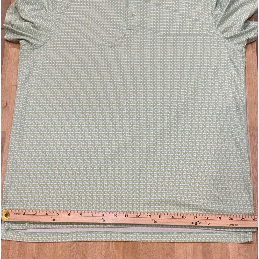 Men’s J.Crew Performance Polo Shirt Green Size XL Short Sleeve Moisture Wicking